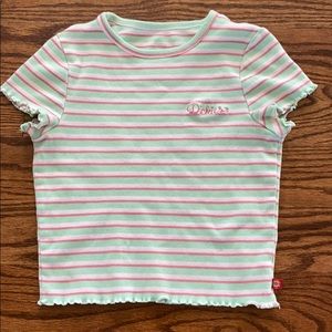 Dickies girl juniors' short sleeve cropped shirt!